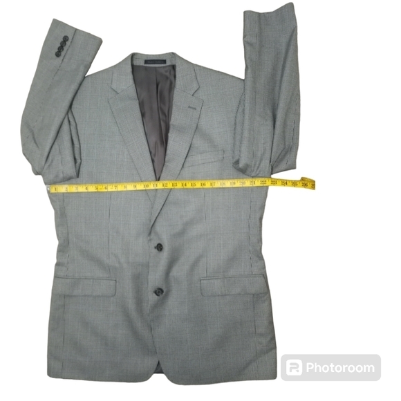 Ralph Lauren LRL Black Gray Micro Houndstooth Blazer Sports Coat Size 44L - Picture 14 of 16